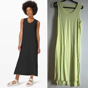Lululemon Sz S All Yours Tank Yellow Relaxed Maxi Dress